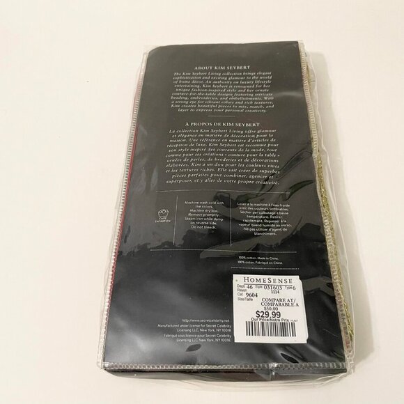 Kim Seybert Living Set of 4 Napkins Cotton 21 Inch - Picture 10 of 15